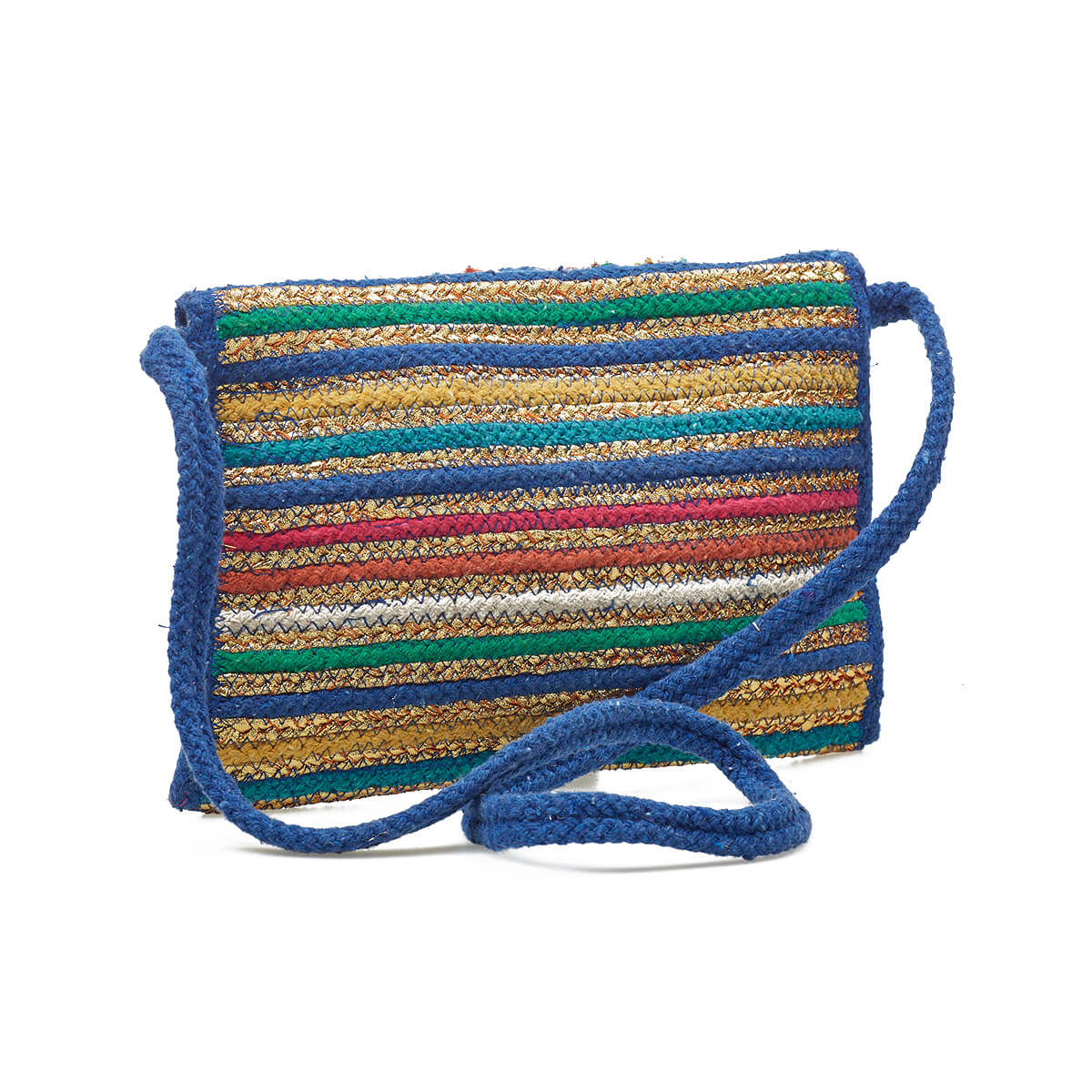 Verde Γυναικείο Αμπιγέ Τσαντάκι 01-1781 Βαμβακερό Μπλε