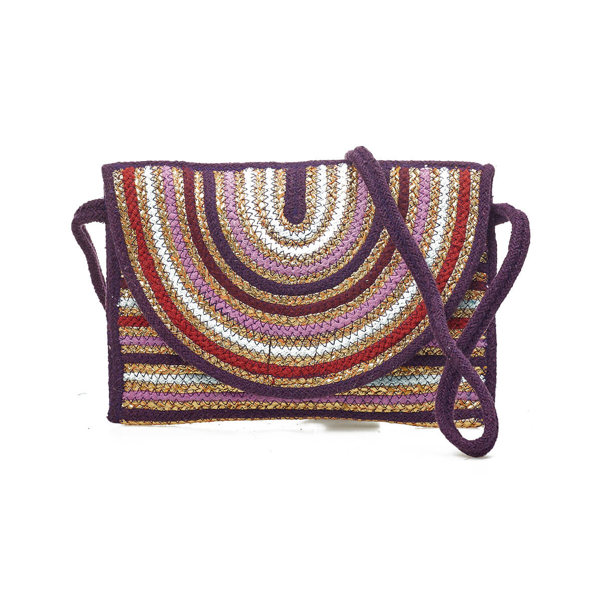 Verde Γυναικείο Αμπιγέ Τσαντάκι 01-1781 Βαμβακερό Μωβ