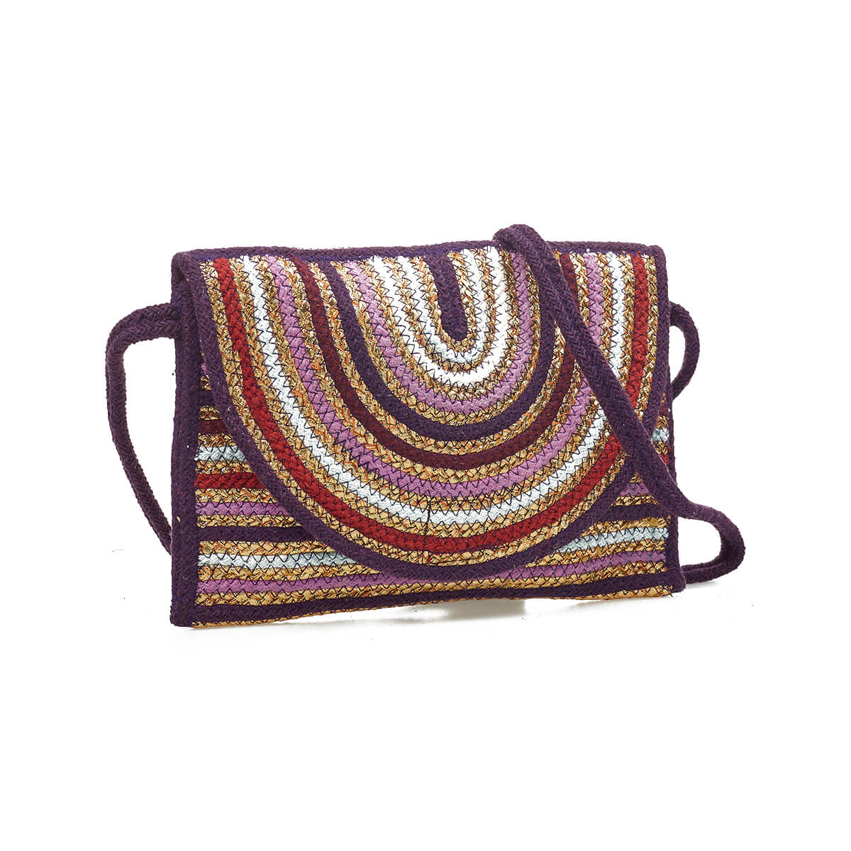 Verde Γυναικείο Αμπιγέ Τσαντάκι 01-1781 Βαμβακερό Μωβ