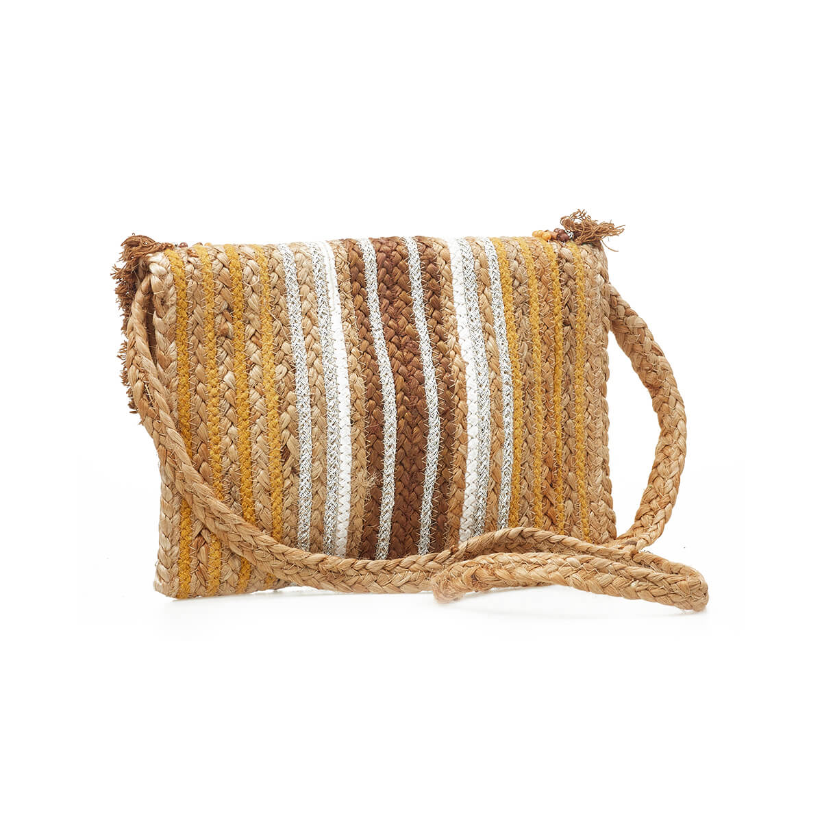 Verde Γυναικείο Αμπιγέ Τσαντάκι 01-1783 Γιούτα Μπεζ