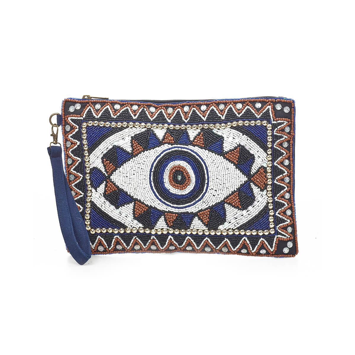 Verde Γυναικείο Αμπιγέ Τσαντάκι 01-1786 Βισκόζη Μπλε