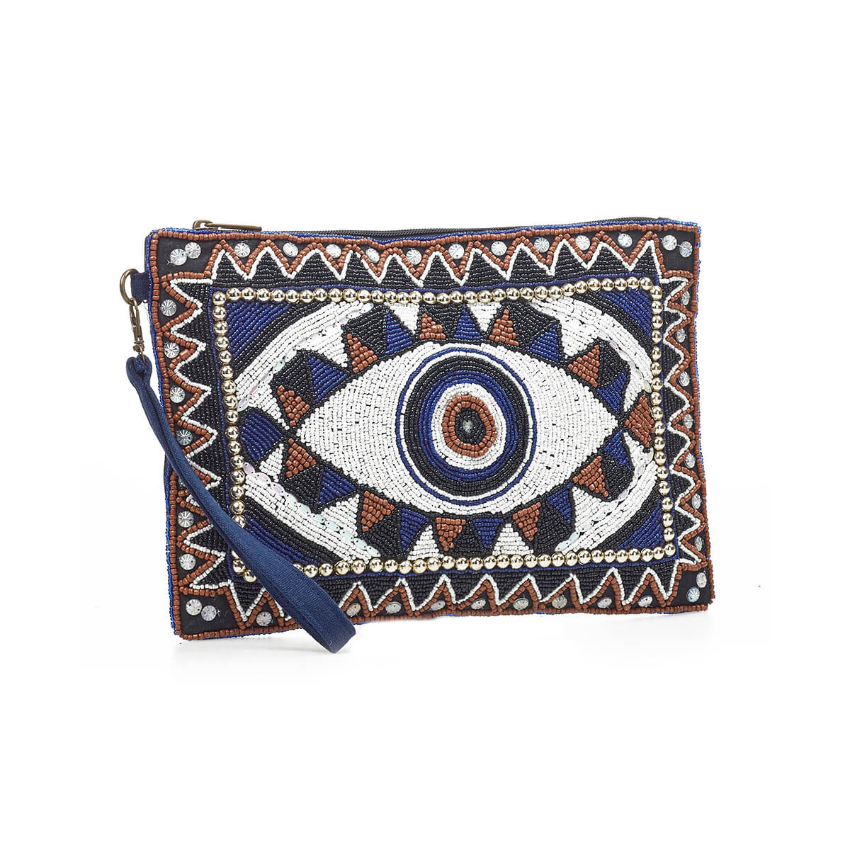 Verde Γυναικείο Αμπιγέ Τσαντάκι 01-1786 Βισκόζη Μπλε