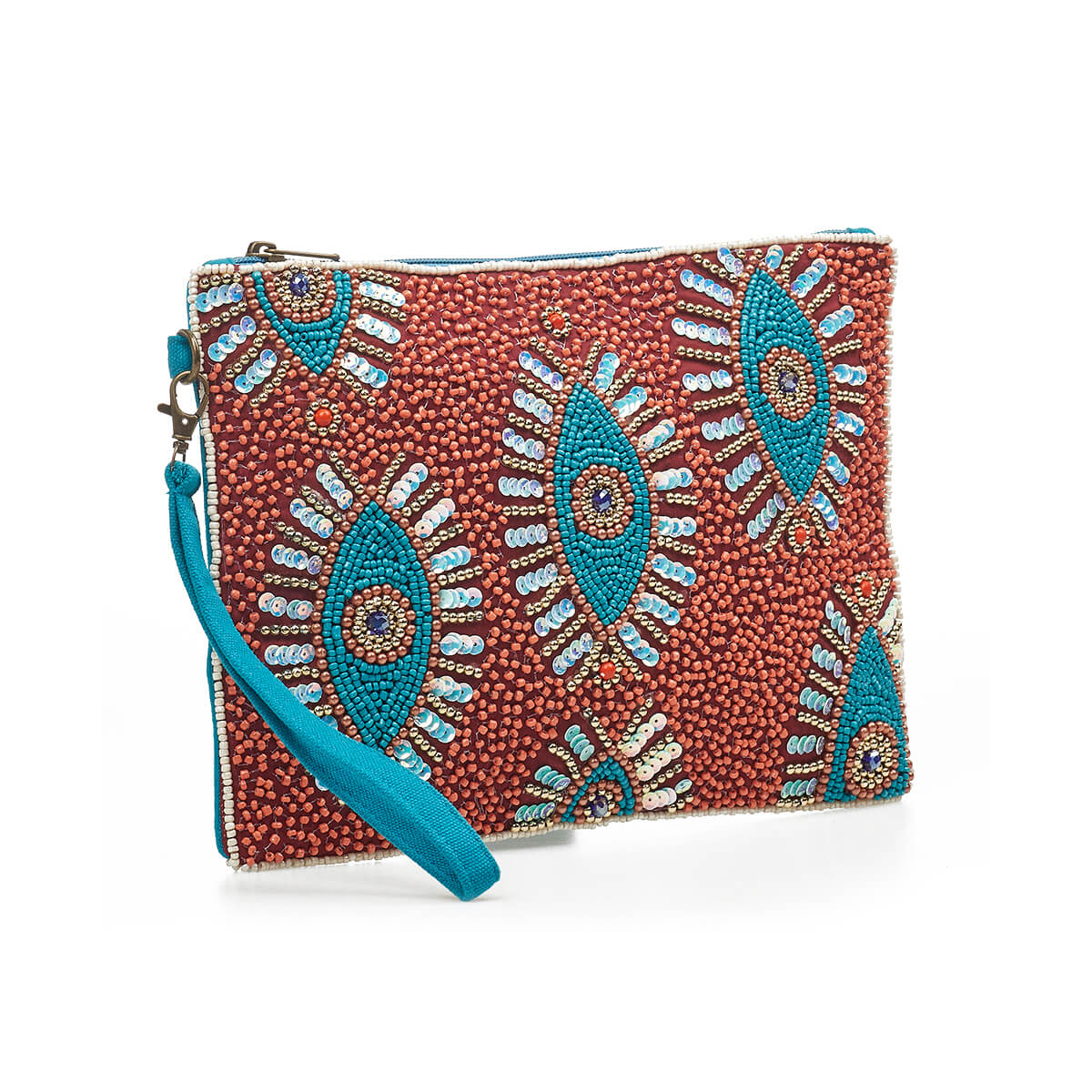 Verde Γυναικείο Αμπιγέ Τσαντάκι 01-1787 Βισκόζη Κόκκινο