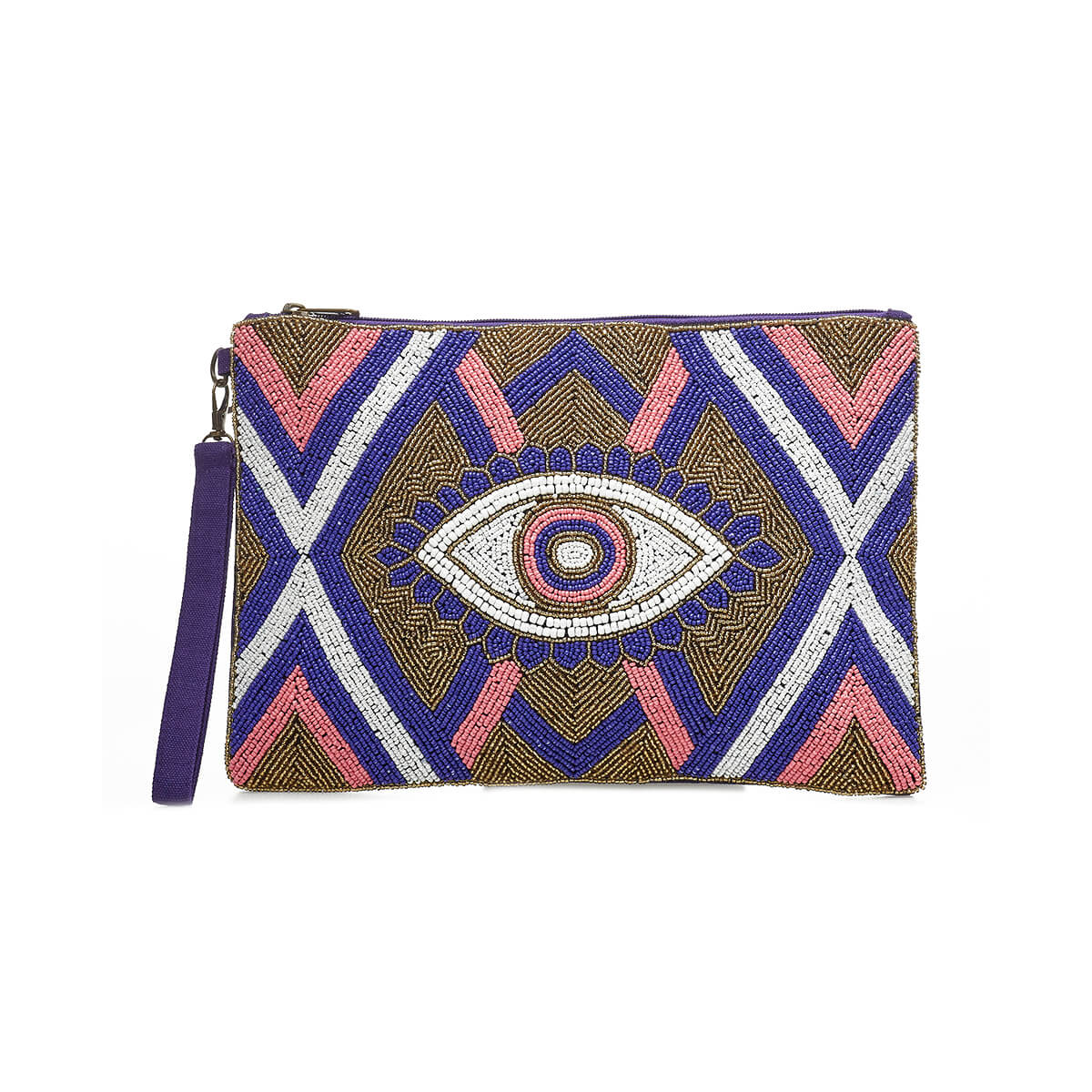 Verde Γυναικείο Αμπιγέ Τσαντάκι 01-1788 Βισκόζη Μωβ