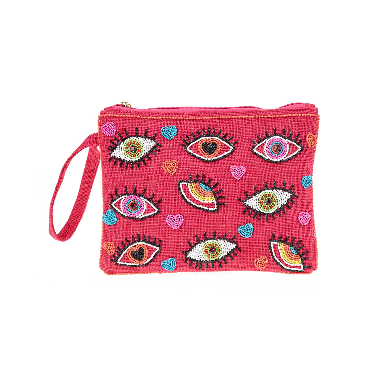 Verde Γυναικείο Αμπιγέ Τσαντάκι 01-1790 Γιούτα Ροζ