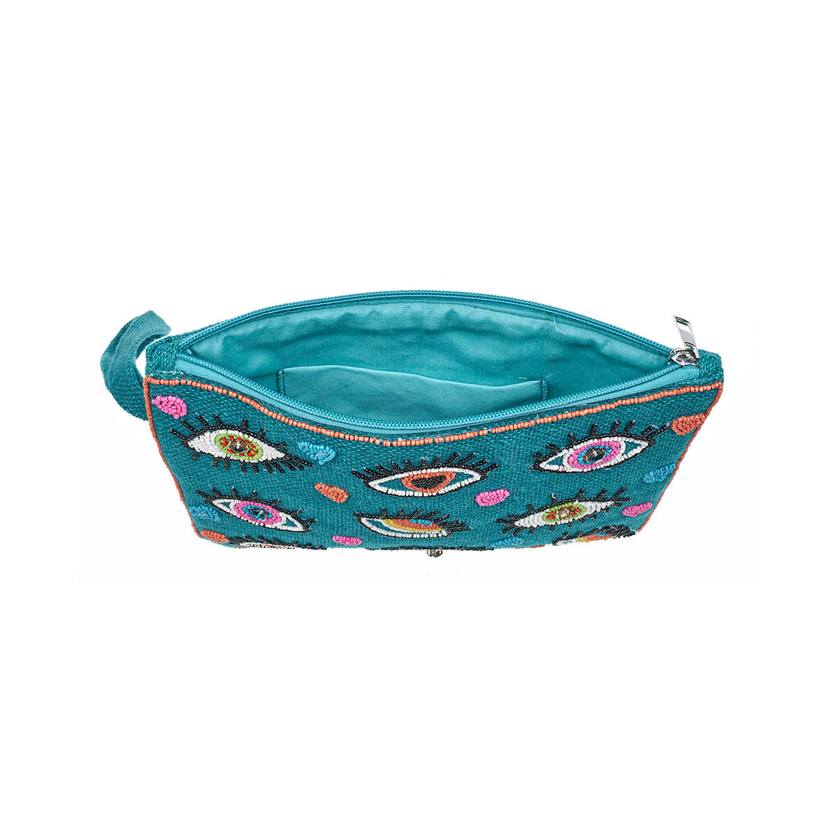 Verde Γυναικείο Αμπιγέ Τσαντάκι 01-1790 Γιούτα Τιρκουάζ