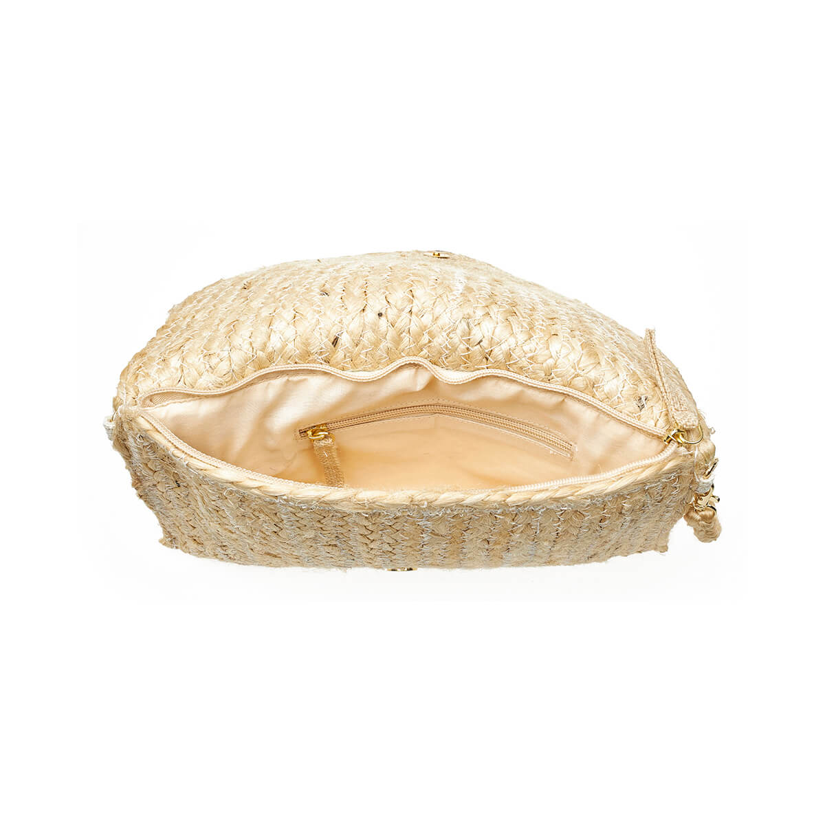 Verde Γυναικείο Αμπιγέ Τσαντάκι 01-1792 Γιούτα Χρυσό