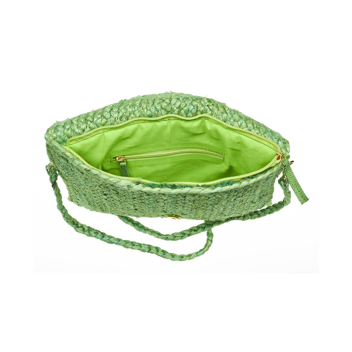 Verde Γυναικείο Αμπιγέ Τσαντάκι 01-1793 Γιούτα Πράσινο