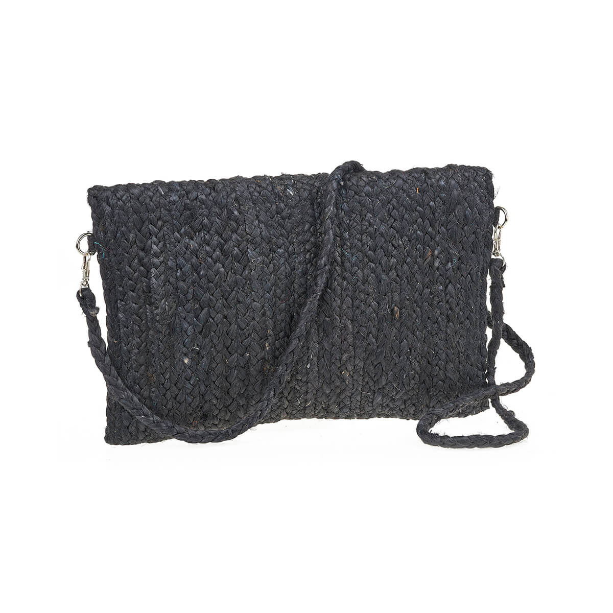 Verde Γυναικείο Αμπιγέ Τσαντάκι 01-1794 Γιούτα Μαύρο