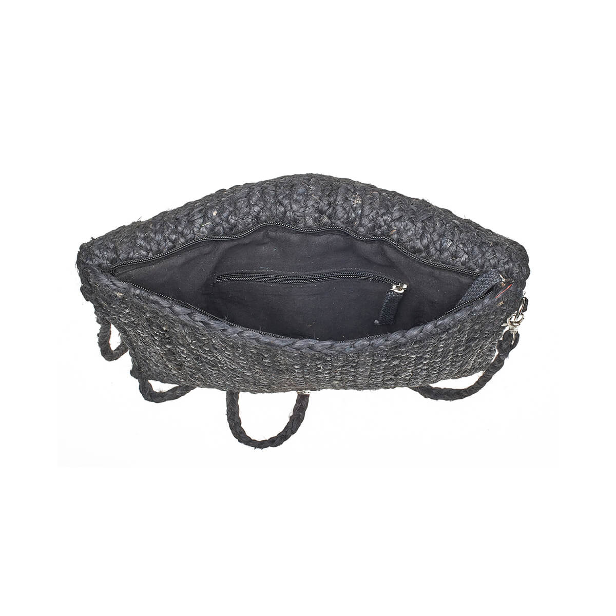 Verde Γυναικείο Αμπιγέ Τσαντάκι 01-1794 Γιούτα Μαύρο