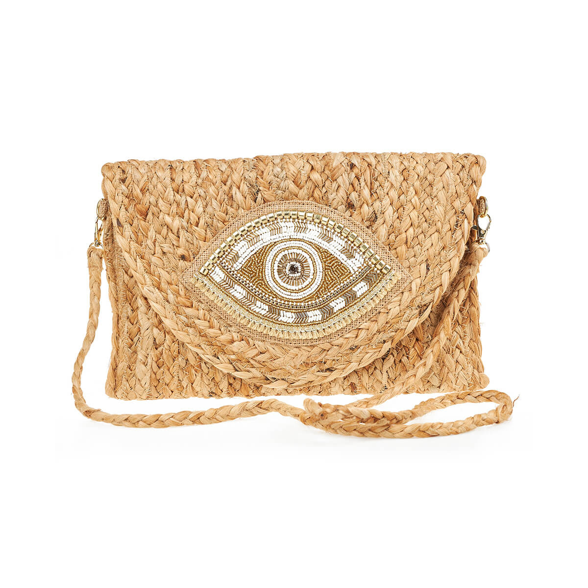 Verde Γυναικείο Αμπιγέ Τσαντάκι 01-1794 Γιούτα Μπεζ