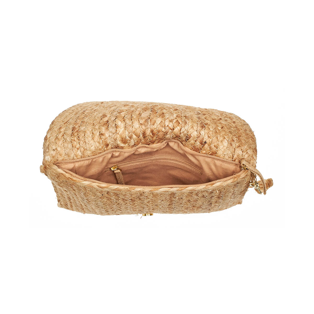 Verde Γυναικείο Αμπιγέ Τσαντάκι 01-1795 Γιούτα Μπεζ