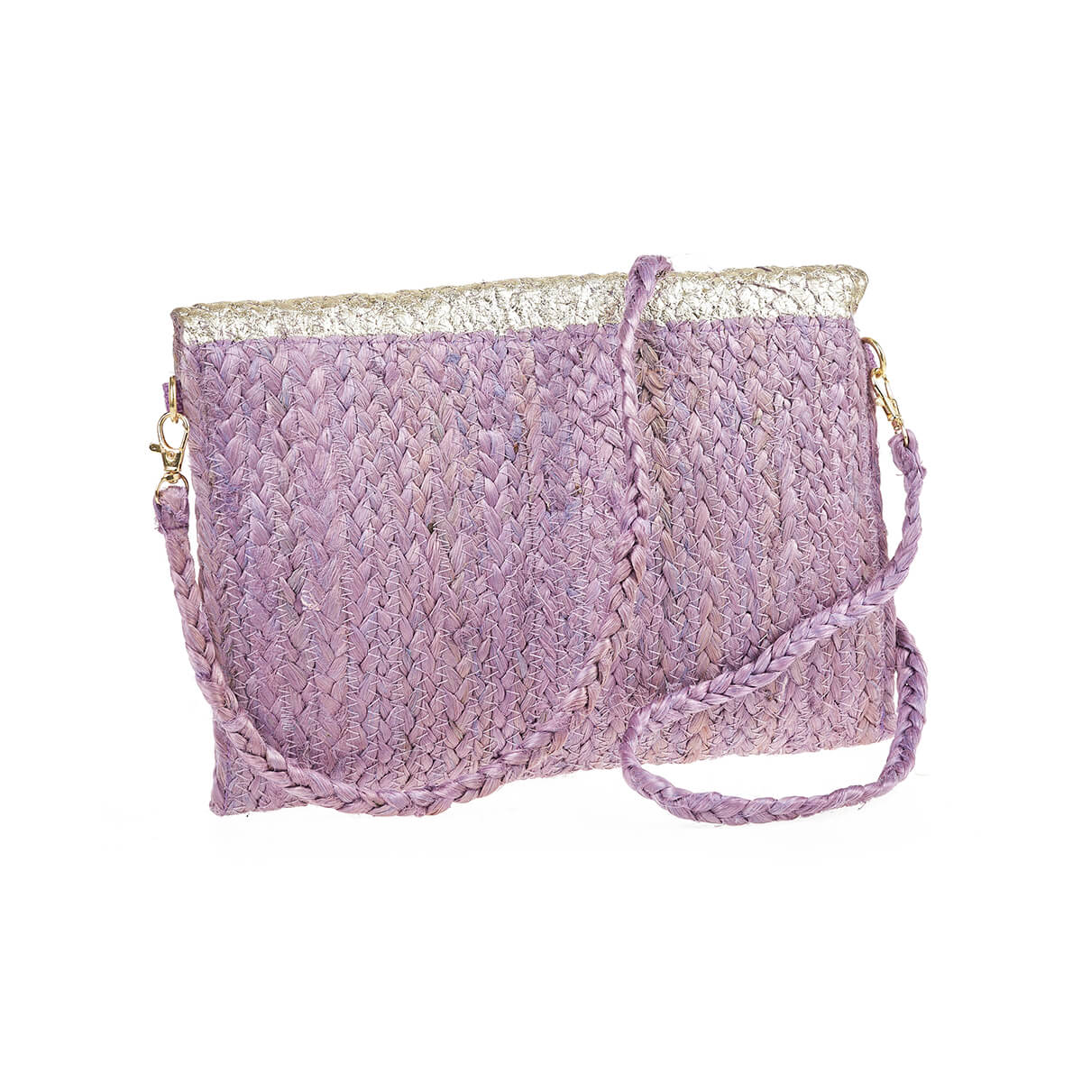 Verde Γυναικείο Αμπιγέ Τσαντάκι 01-1795 Γιούτα Μωβ