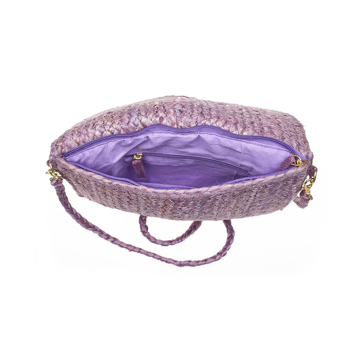 Verde Γυναικείο Αμπιγέ Τσαντάκι 01-1795 Γιούτα Μωβ