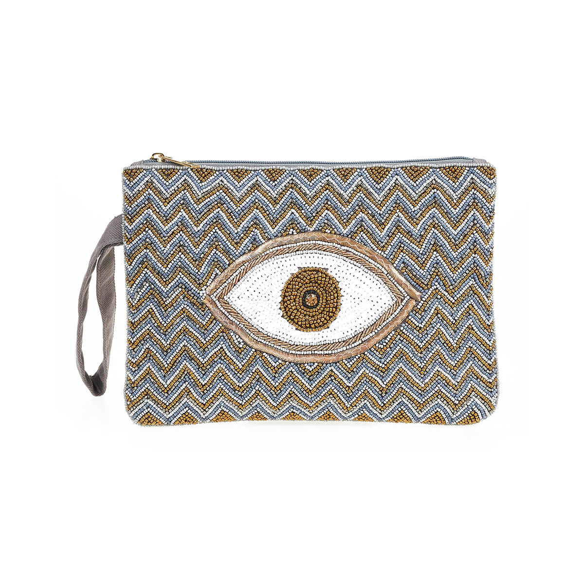 Verde Γυναικείο Αμπιγέ Τσαντάκι 01-1797 Γιούτα Γκρι