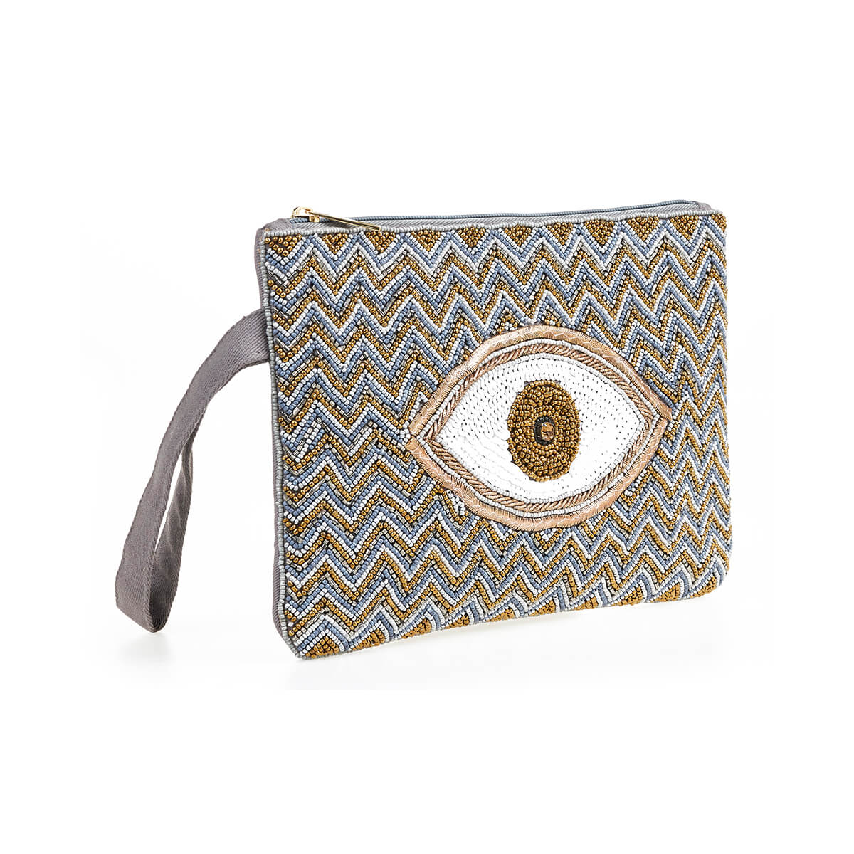 Verde Γυναικείο Αμπιγέ Τσαντάκι 01-1797 Γιούτα Γκρι