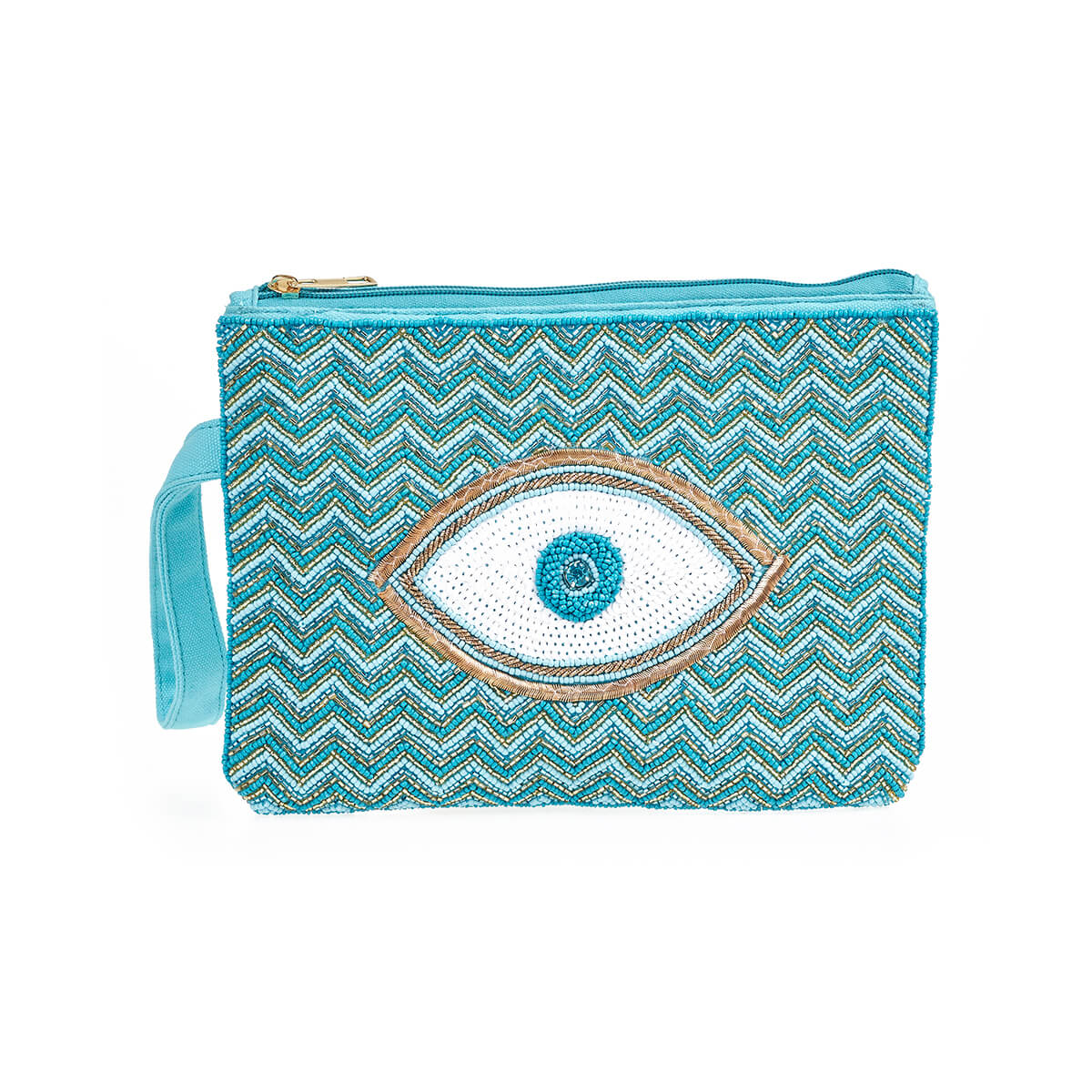 Verde Γυναικείο Αμπιγέ Τσαντάκι 01-1797 Γιούτα Τιρκουάζ