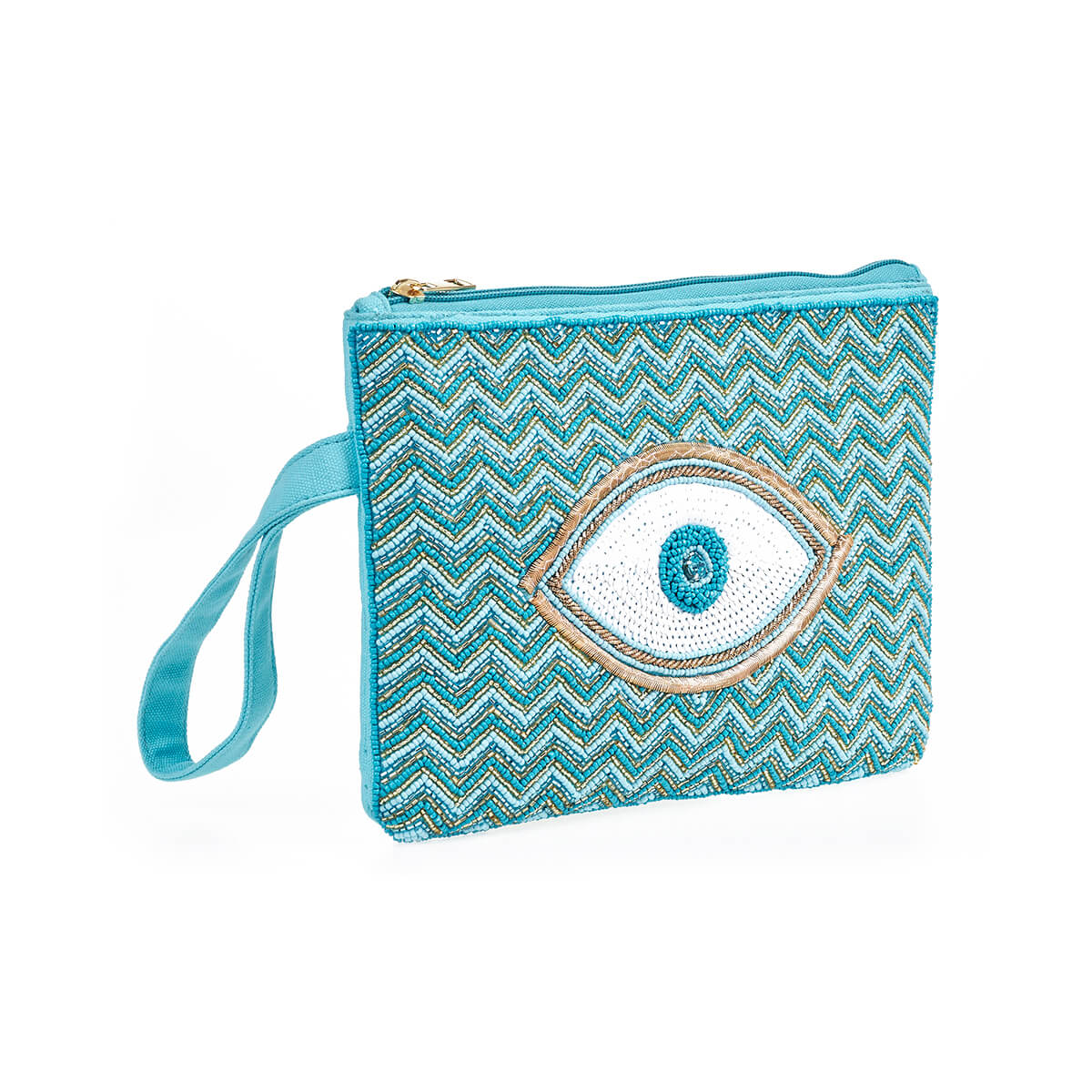 Verde Γυναικείο Αμπιγέ Τσαντάκι 01-1797 Γιούτα Τιρκουάζ