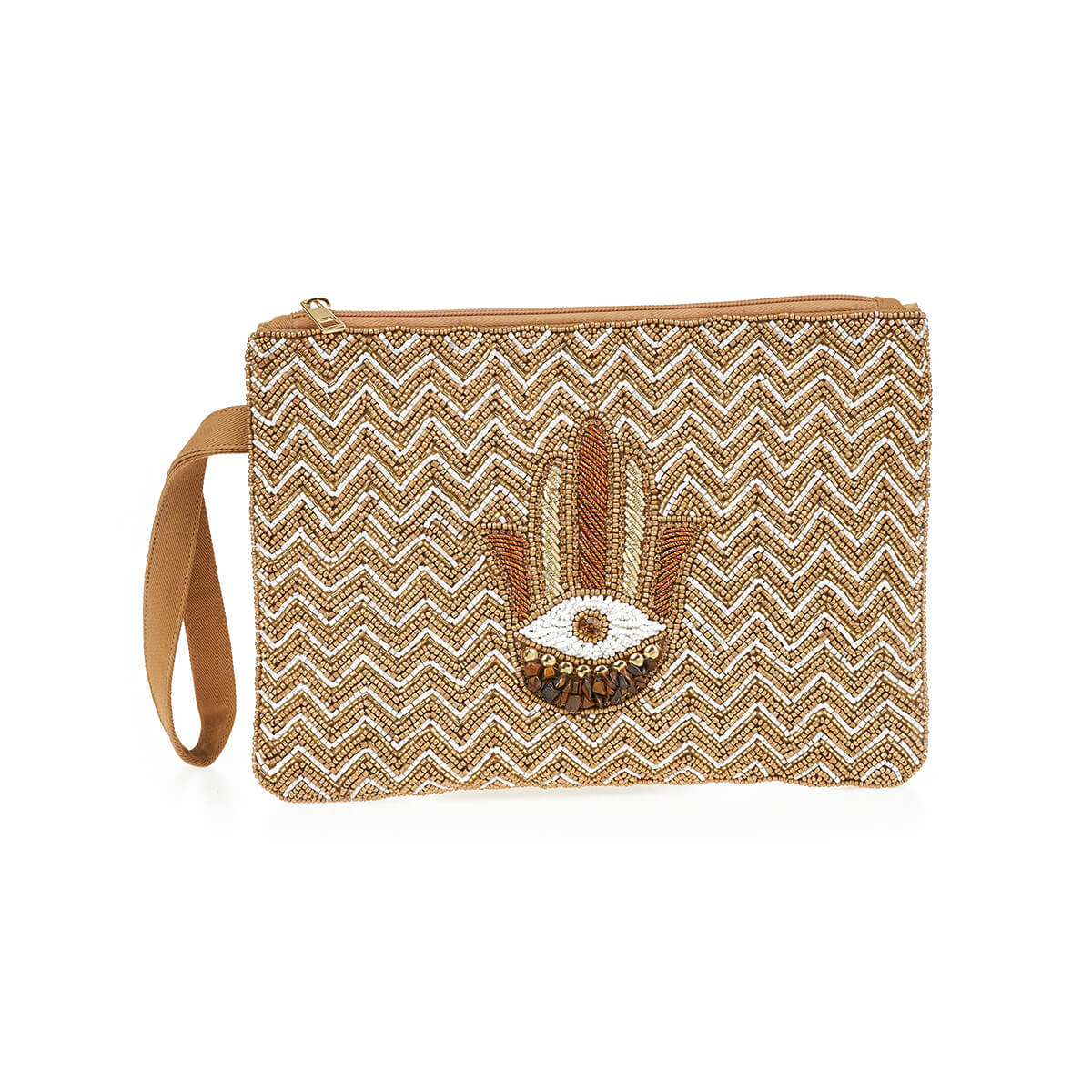 Verde Γυναικείο Αμπιγέ Τσαντάκι 01-1798 Γιούτα Μπεζ