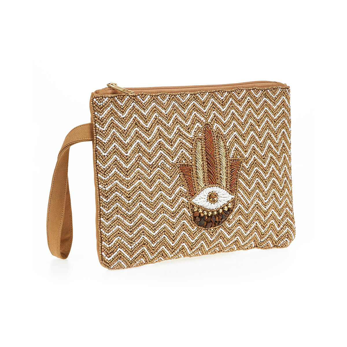 Verde Γυναικείο Αμπιγέ Τσαντάκι 01-1798 Γιούτα Μπεζ