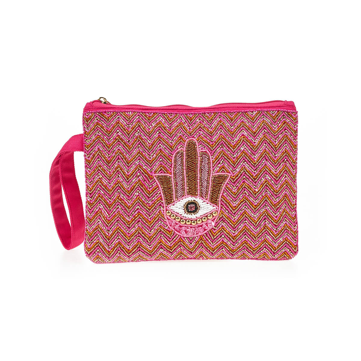 Verde Γυναικείο Αμπιγέ Τσαντάκι 01-1798 Γιούτα Ροζ