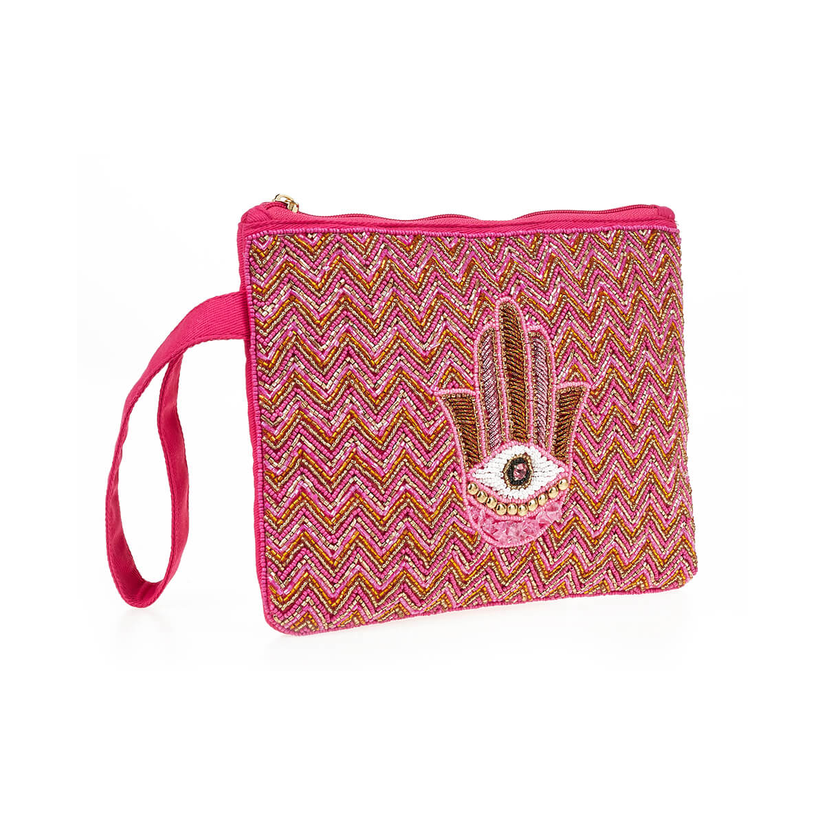 Verde Γυναικείο Αμπιγέ Τσαντάκι 01-1798 Γιούτα Ροζ