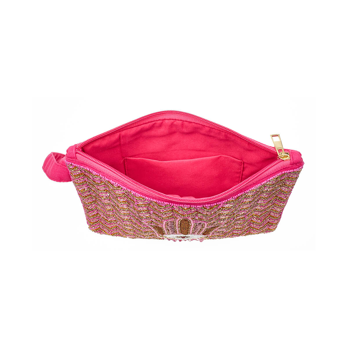 Verde Γυναικείο Αμπιγέ Τσαντάκι 01-1798 Γιούτα Ροζ