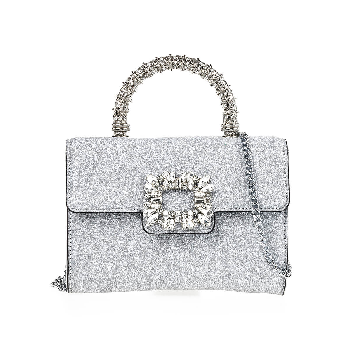 Verde Γυναικείο Αμπιγέ Τσαντάκι 01-1799 Ασημί