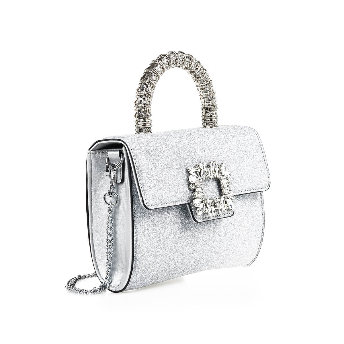 Verde Γυναικείο Αμπιγέ Τσαντάκι 01-1799 Ασημί