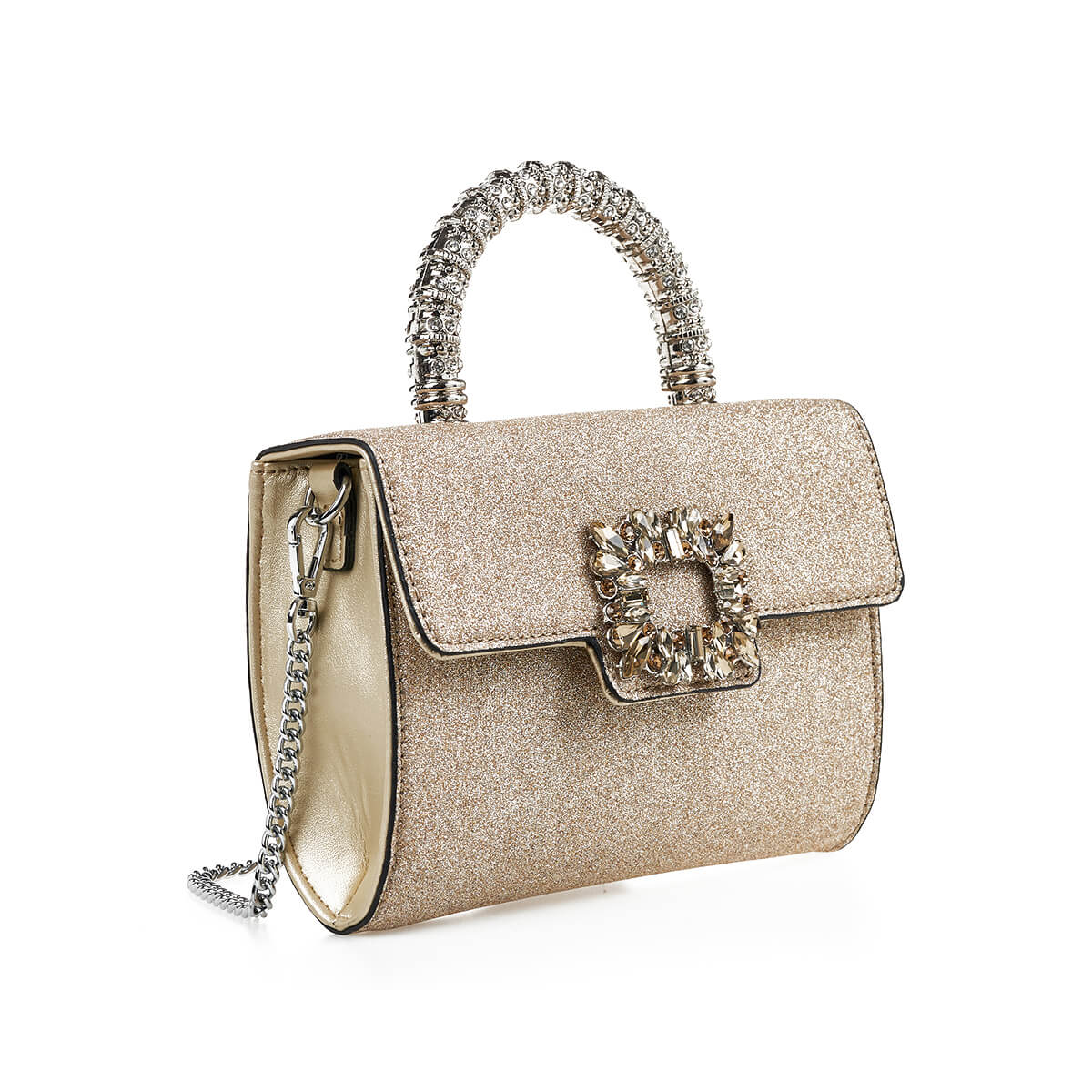 Verde Γυναικείο Αμπιγέ Τσαντάκι 01-1799 Χρυσό