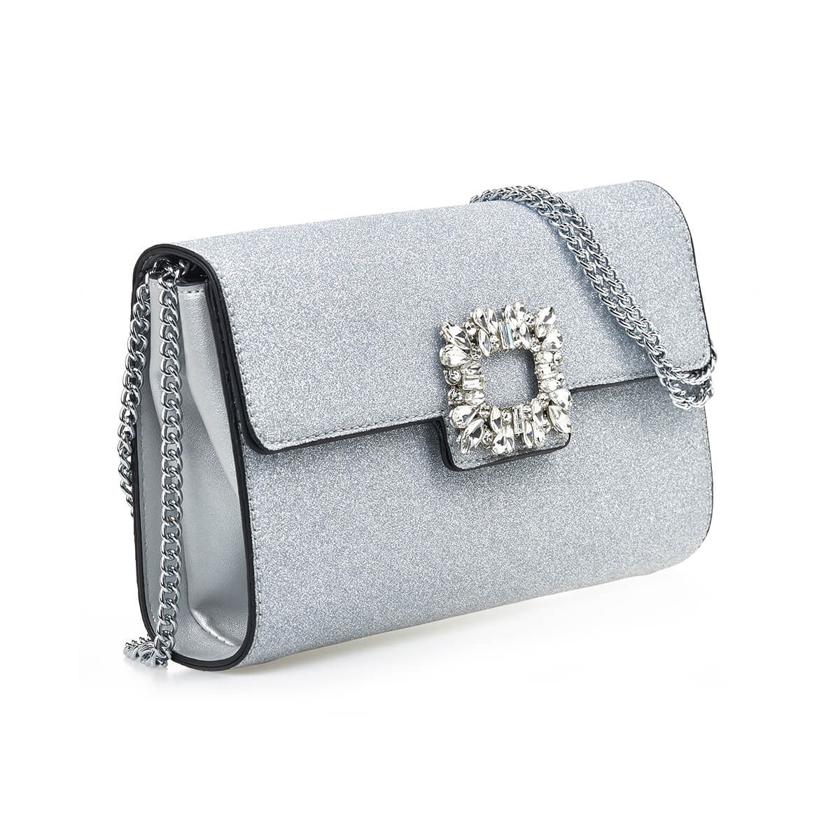 Verde Γυναικείο Αμπιγέ Τσαντάκι 01-1800 Ασημί