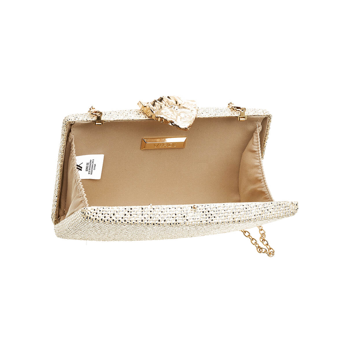 Verde Γυναικείο Αμπιγέ Τσαντάκι 01-1812 Εκρού Verde Γυναικείο Αμπιγέ Τσαντάκι 01-1812 Εκρού