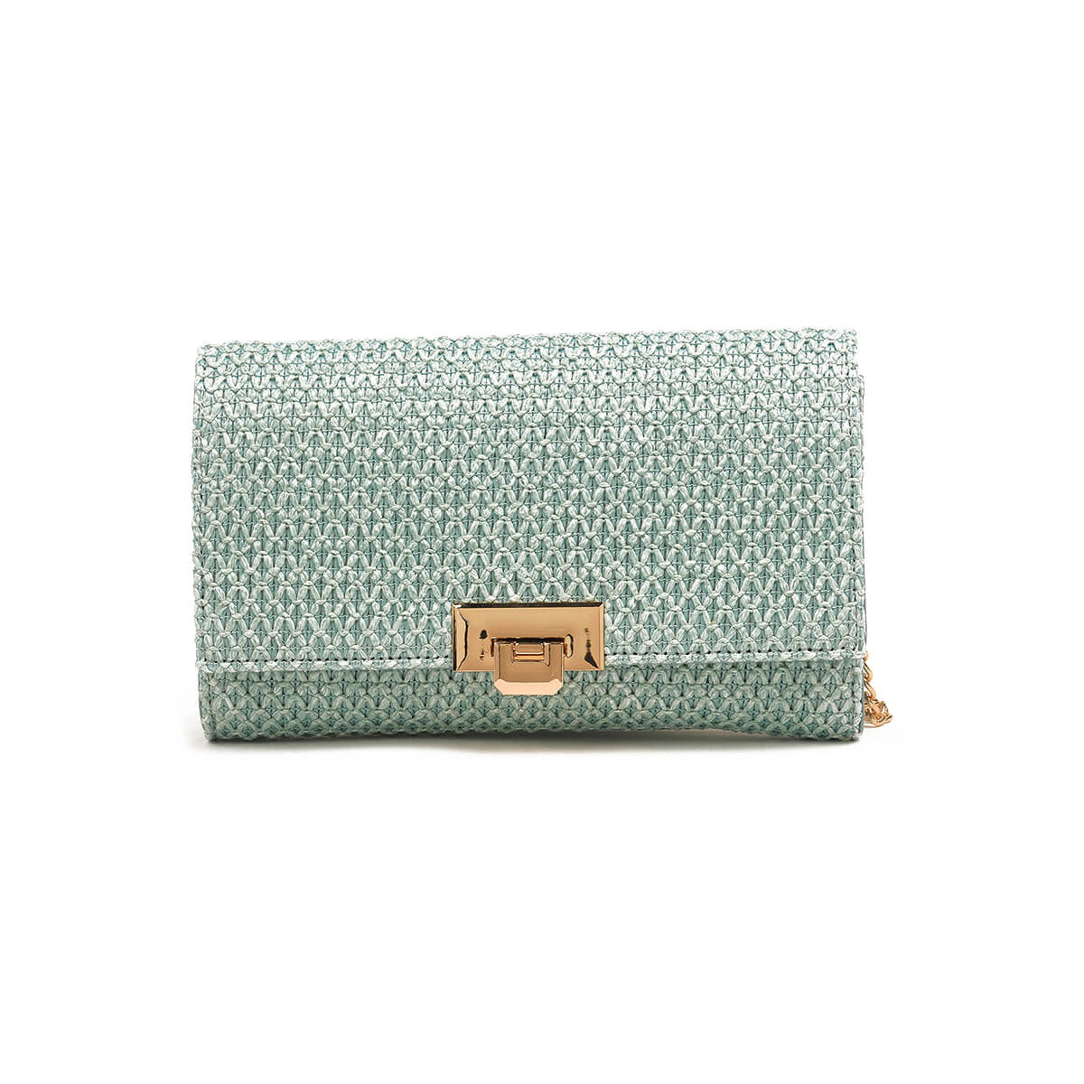 Verde Γυναικείο Αμπιγέ Τσαντάκι 01-1816 Ψάθινο Μπλε