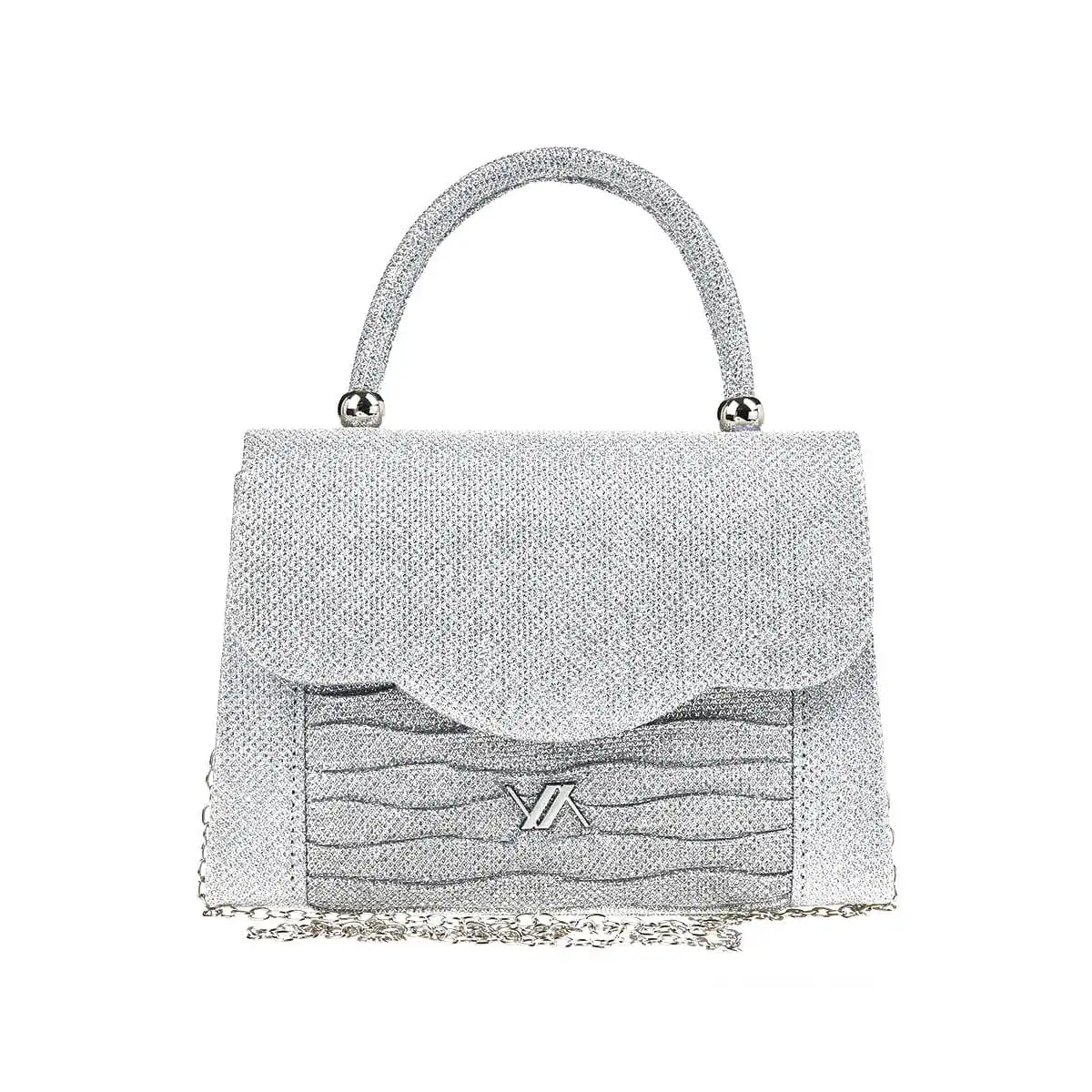 Verde Γυναικείο Αμπιγέ Τσαντάκι 01-1840 Ασημί Verde Γυναικείο Αμπιγέ Τσαντάκι 01-1840 Ασημί