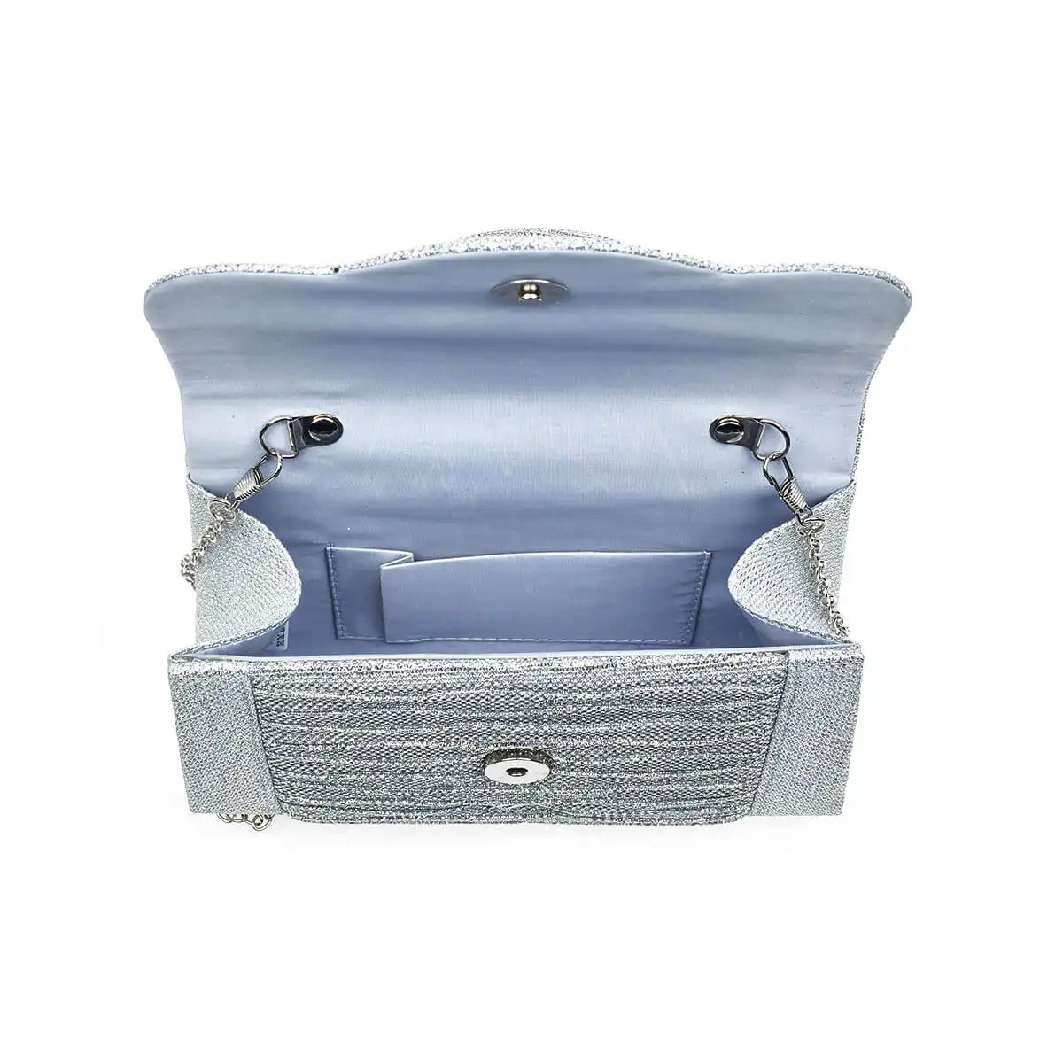 Verde Γυναικείο Αμπιγέ Τσαντάκι 01-1840 Ασημί