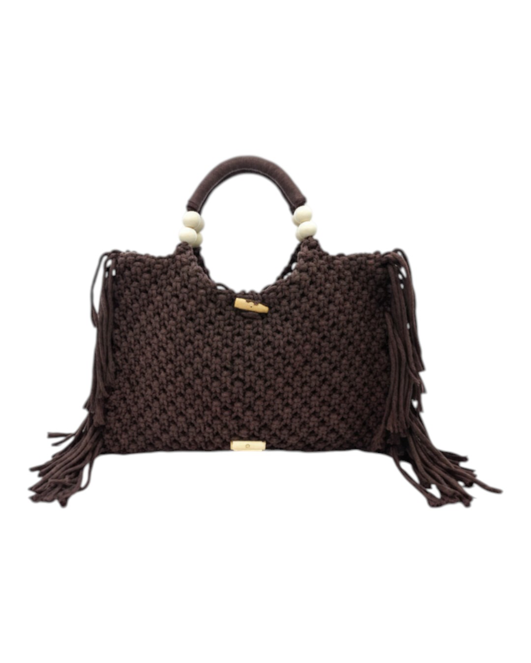 Ψάθινη τσάντα χειρός CN26010 – Καφέ