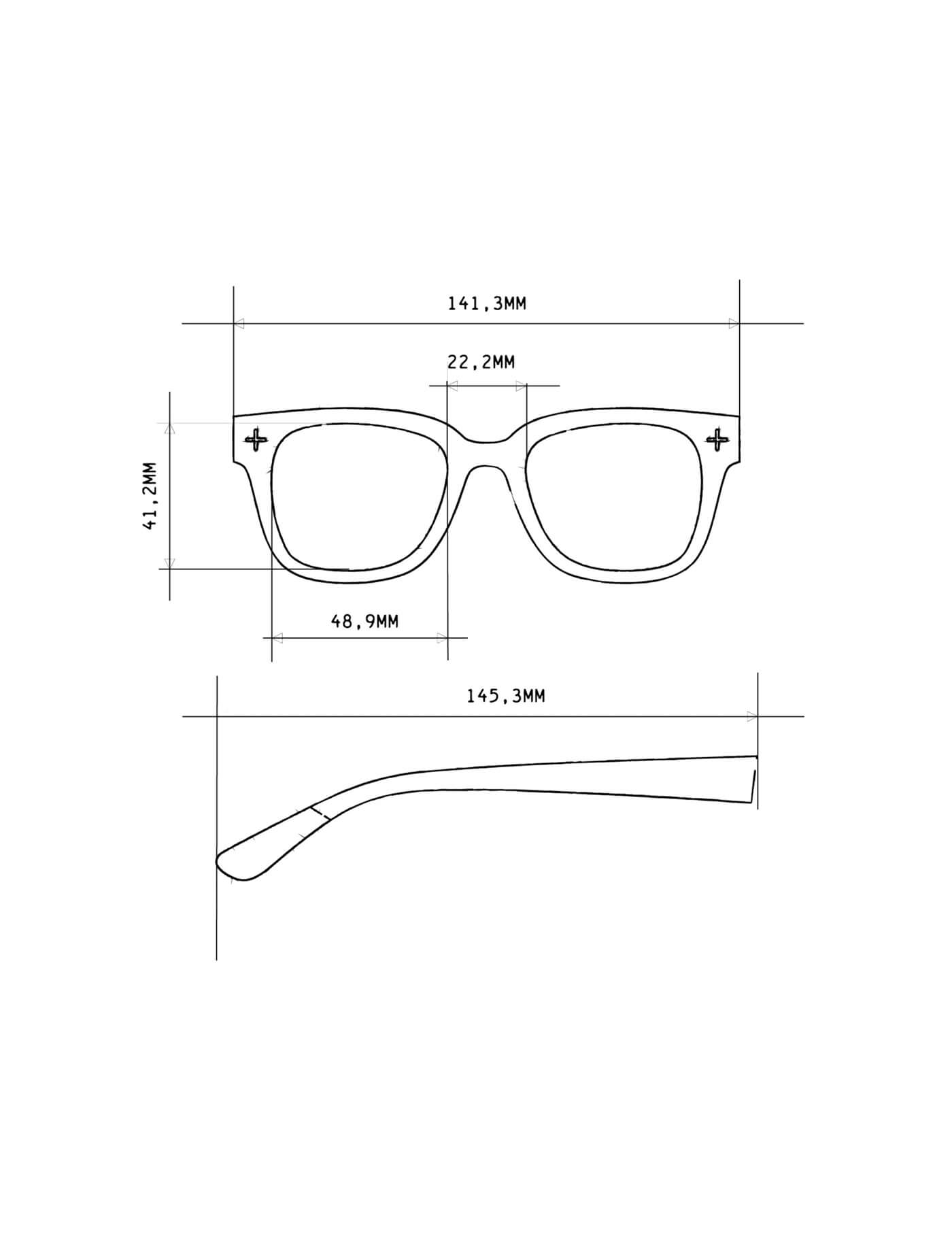 Okkia γυαλιά ηλίου Giovanni - Black and grey (blue lenses)