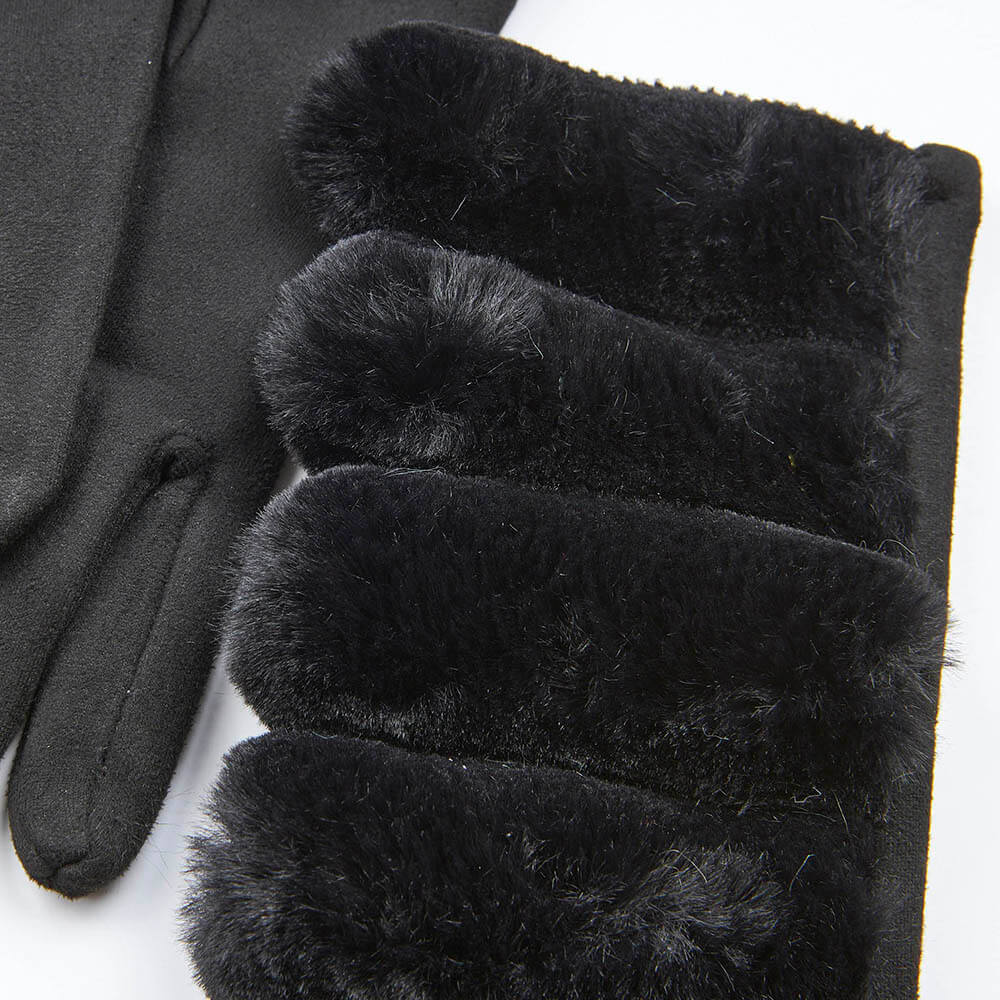 Verde Γυναικεία Γάντια one size 02-0697 ΜΑΥΡΟ