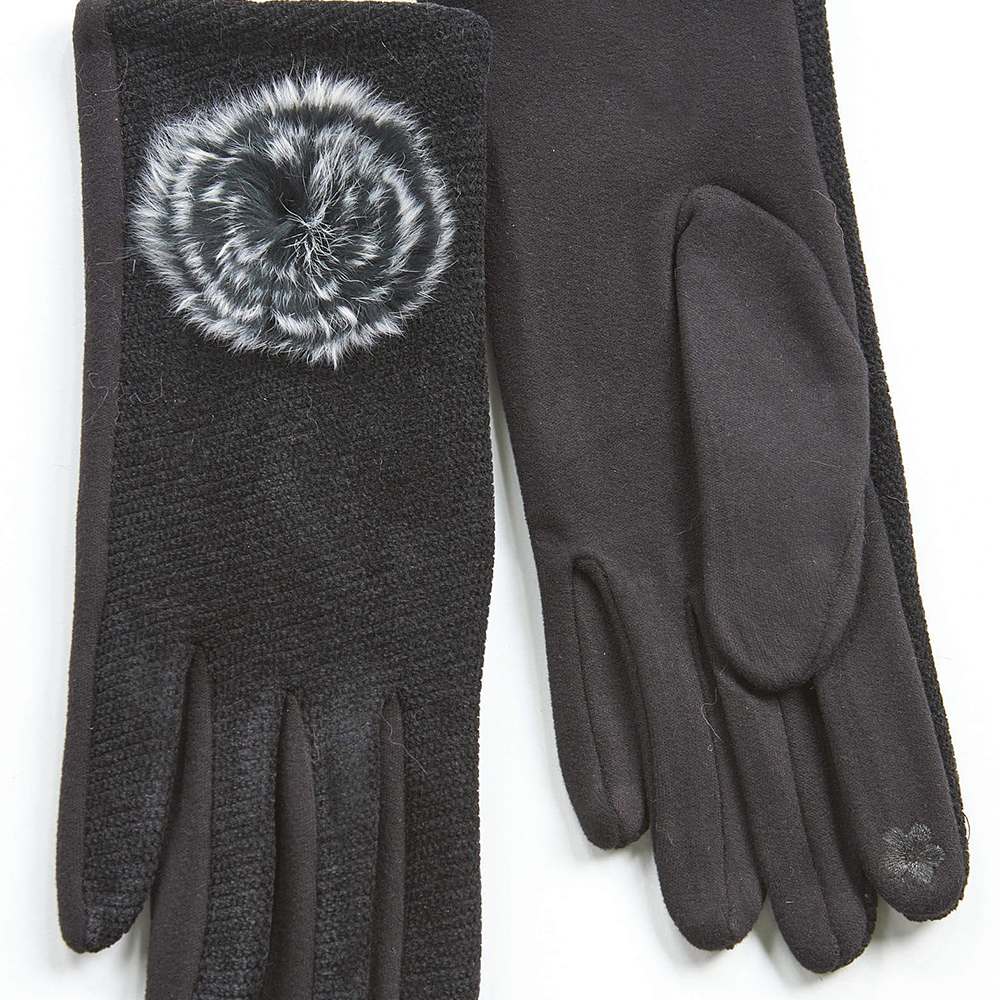 Verde Γυναικεία Γάντια one size 02-0708 ΜΑΥΡΟ