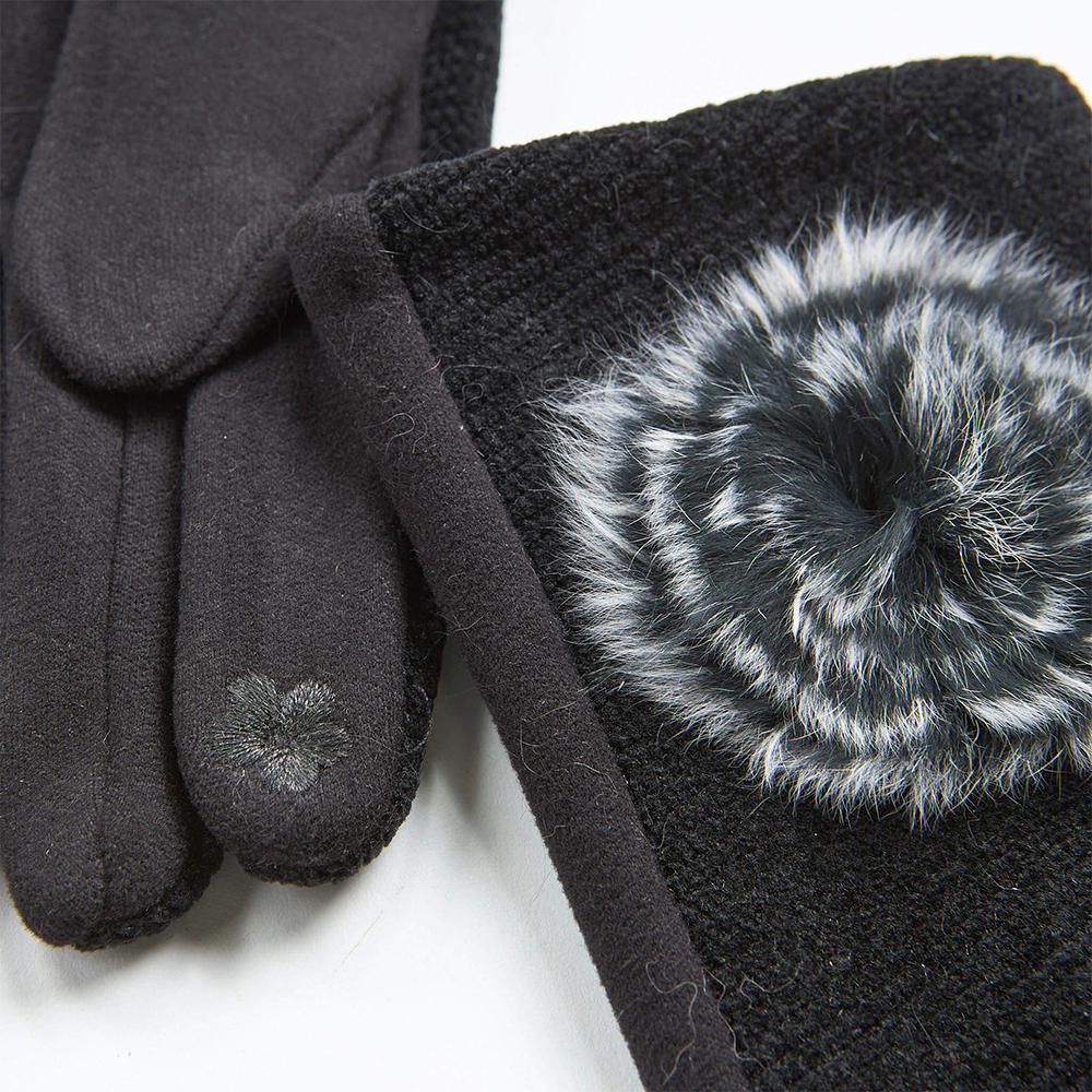 Verde Γυναικεία Γάντια one size 02-0708 ΜΑΥΡΟ