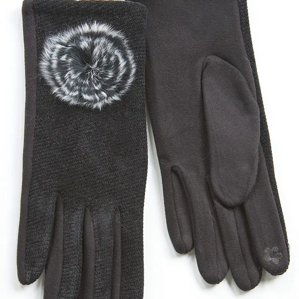 Verde Γυναικεία Γάντια one size 02-0708 ΜΑΥΡΟ