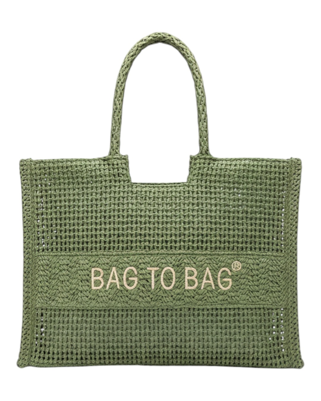 Ψάθινη τσάντα ώμου XY-2630 – Πράσινο