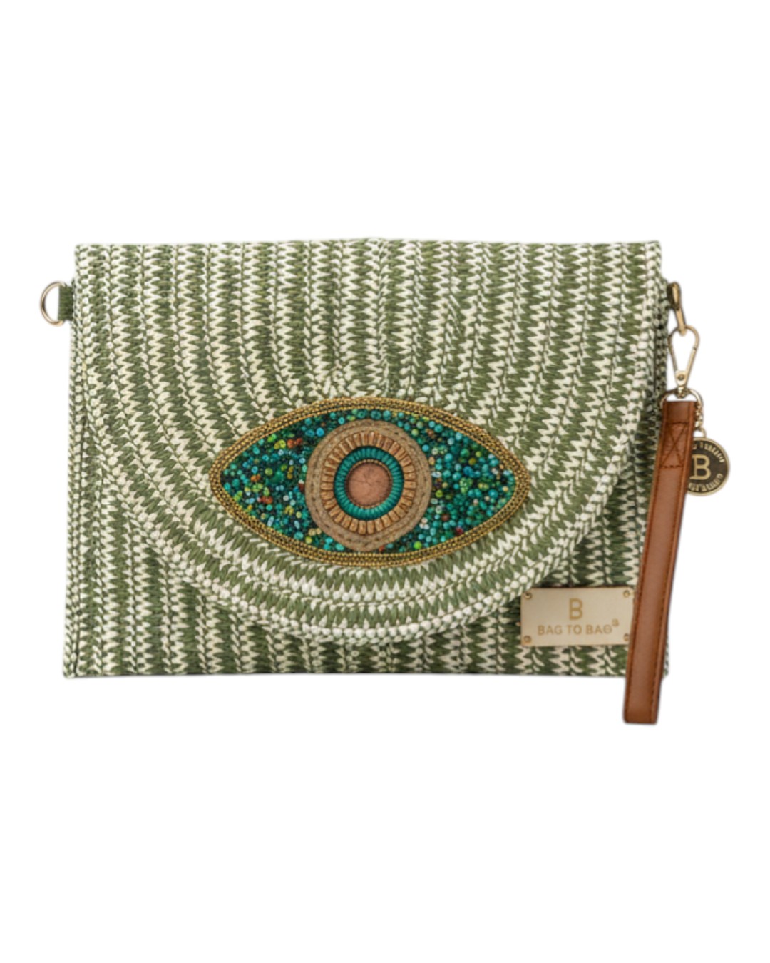 Ψάθινη τσάντα χειρός XY-2607 – Πράσινο