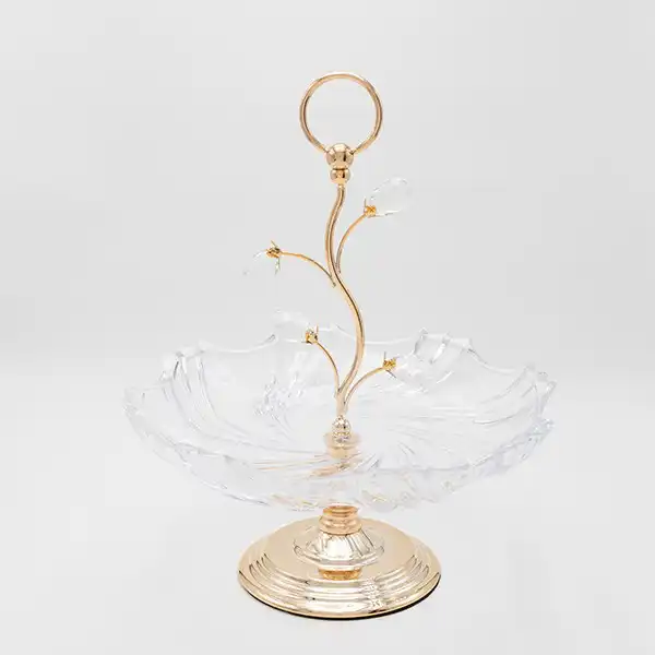 ΟΡΝΤΕΡΒΙΕΡΑ ΜΕΤΑΛΛΙΚΗ ΜΕ ΓΥΑΛΙ ΧΡΥΣΗ 33×38.5cm