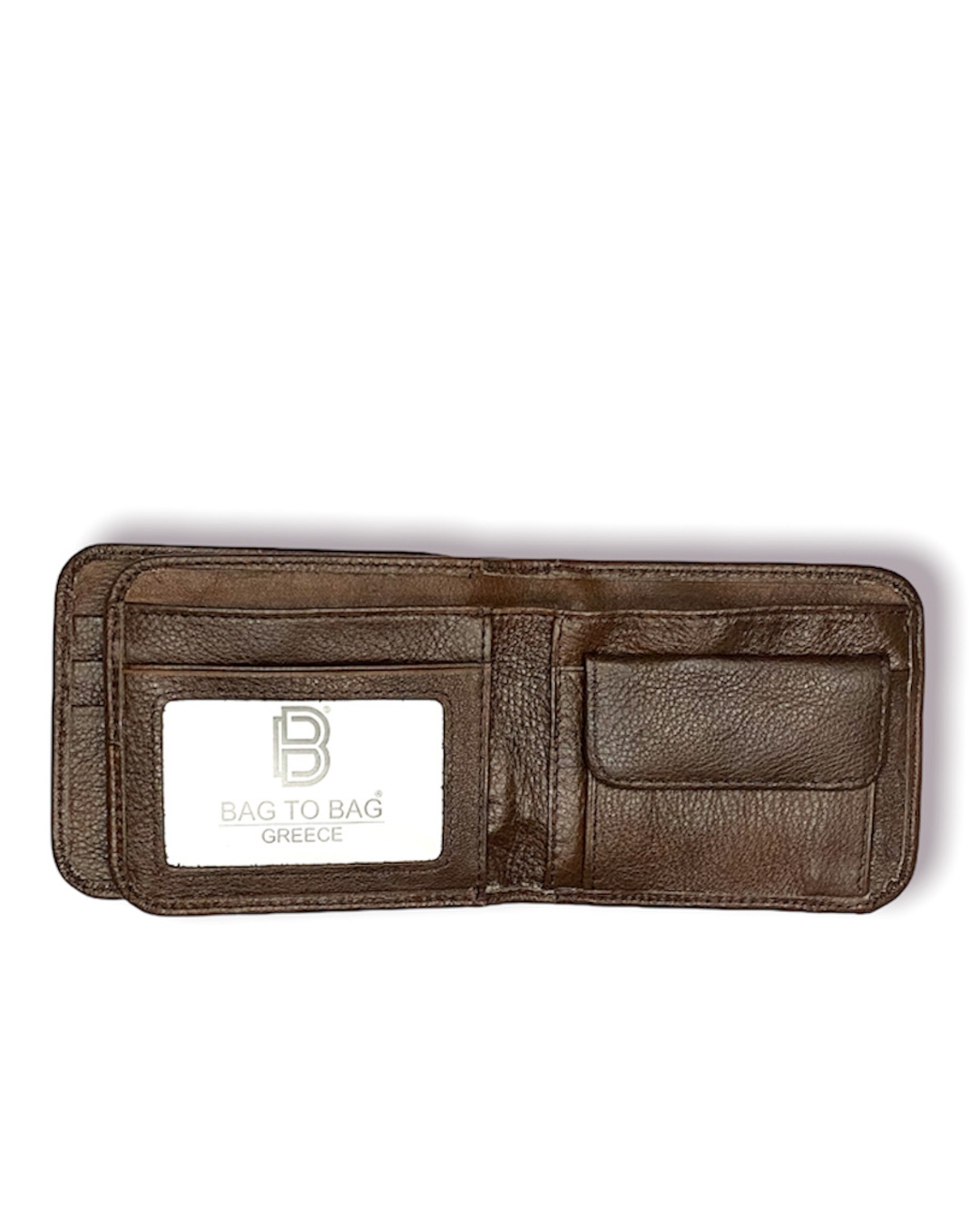 Δερμάτινο ανδρικό πορτοφόλι- 029 - Καφέ