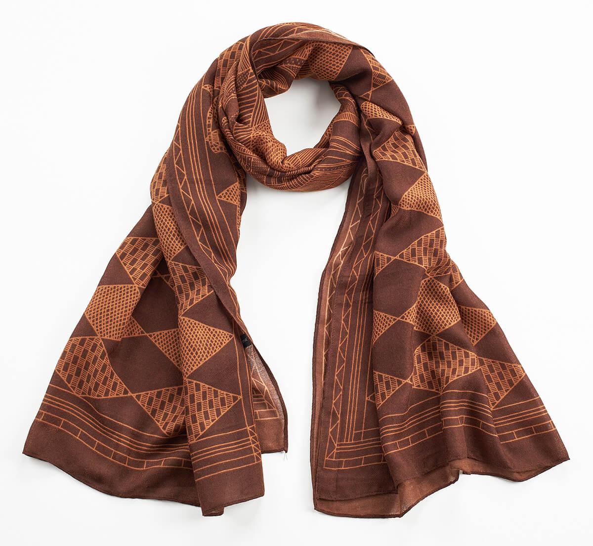 Verde Γυναικεία Εσάρπα 03-2359 Καφέ