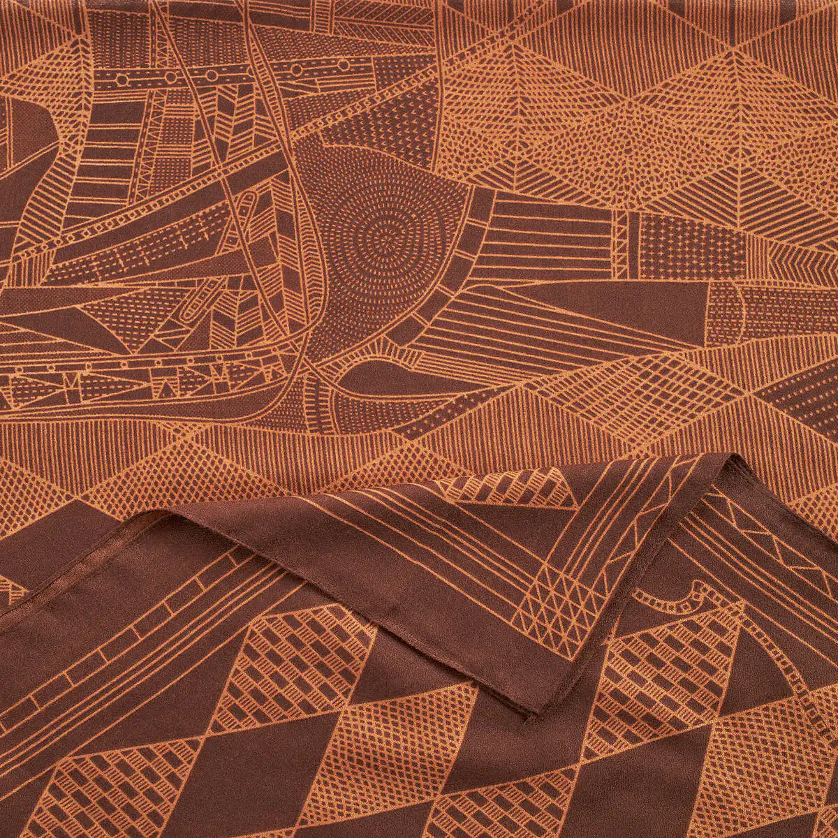 Verde Γυναικεία Εσάρπα 03-2359 Καφέ