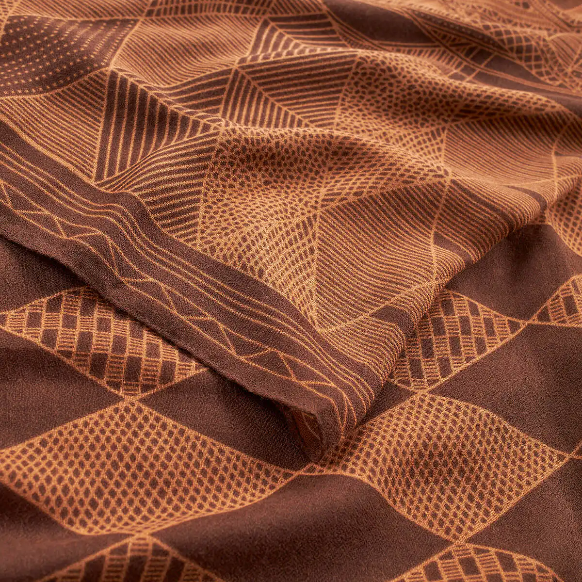 Verde Γυναικεία Εσάρπα 03-2359 Καφέ