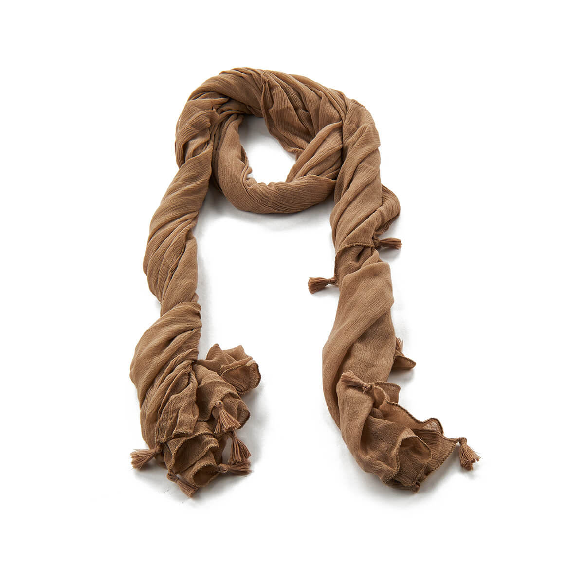 Verde Γυναικεία Εσάρπα 03-2364 Βισκόζη Καμηλό