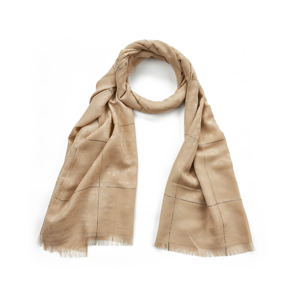 Verde Γυναικεία Εσάρπα 03-2368 Εκρού